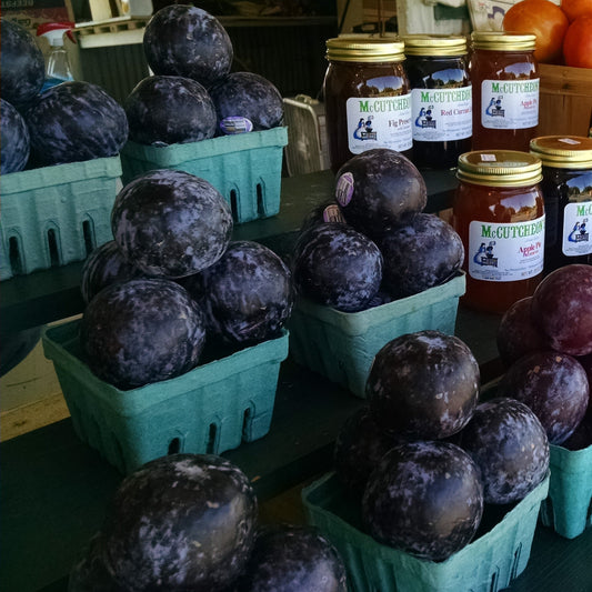 baskets of plums